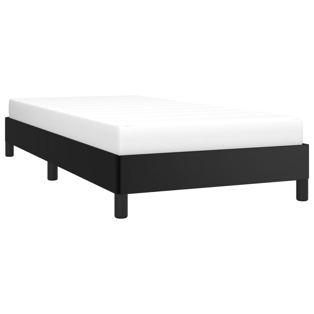 sengeramme 90x190 cm kunstlæder sort