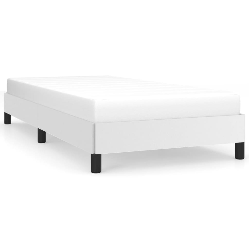 sengeramme 90x190 cm kunstlæder hvid
