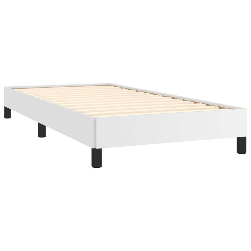 sengeramme 90x190 cm kunstlæder hvid