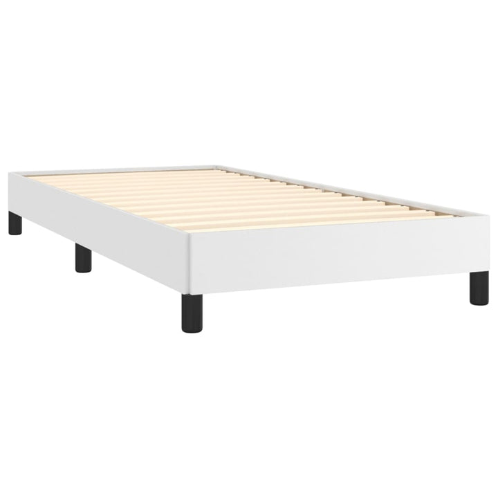 sengeramme 90x190 cm kunstlæder hvid