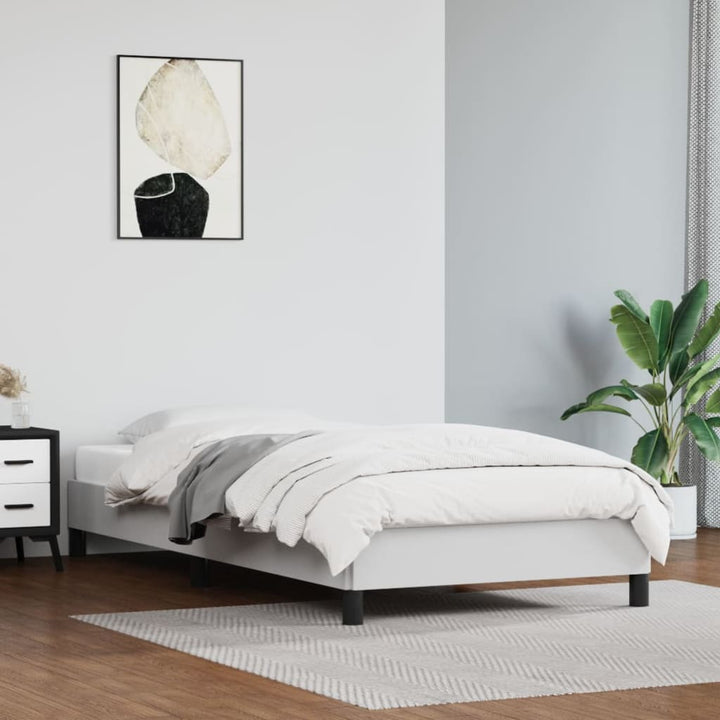 sengeramme 90x200 cm kunstlæder hvid