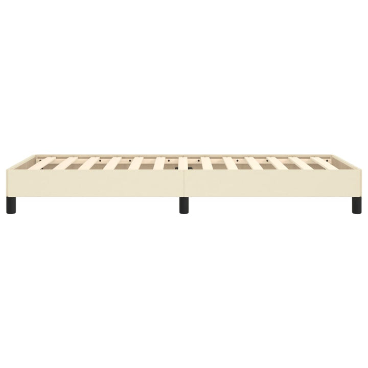 sengeramme 90x200 cm kunstlæder cremefarvet