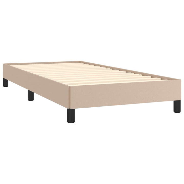 sengeramme 90x200 cm kunstlæder cappuccinofarvet