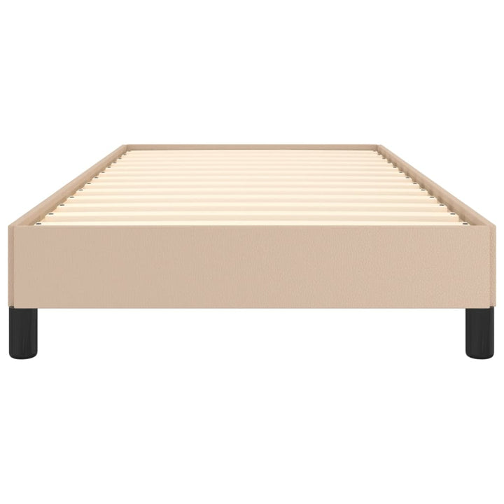 sengeramme 90x200 cm kunstlæder cappuccinofarvet