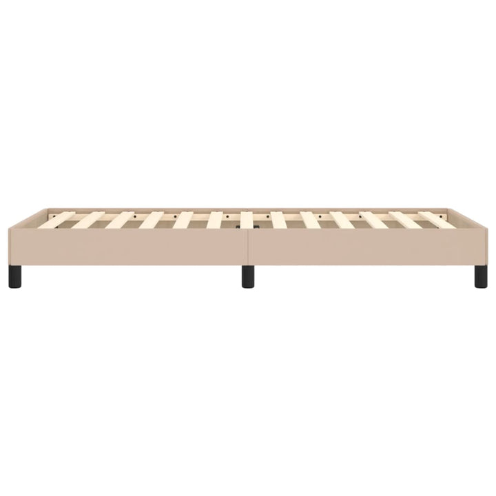 sengeramme 90x200 cm kunstlæder cappuccinofarvet