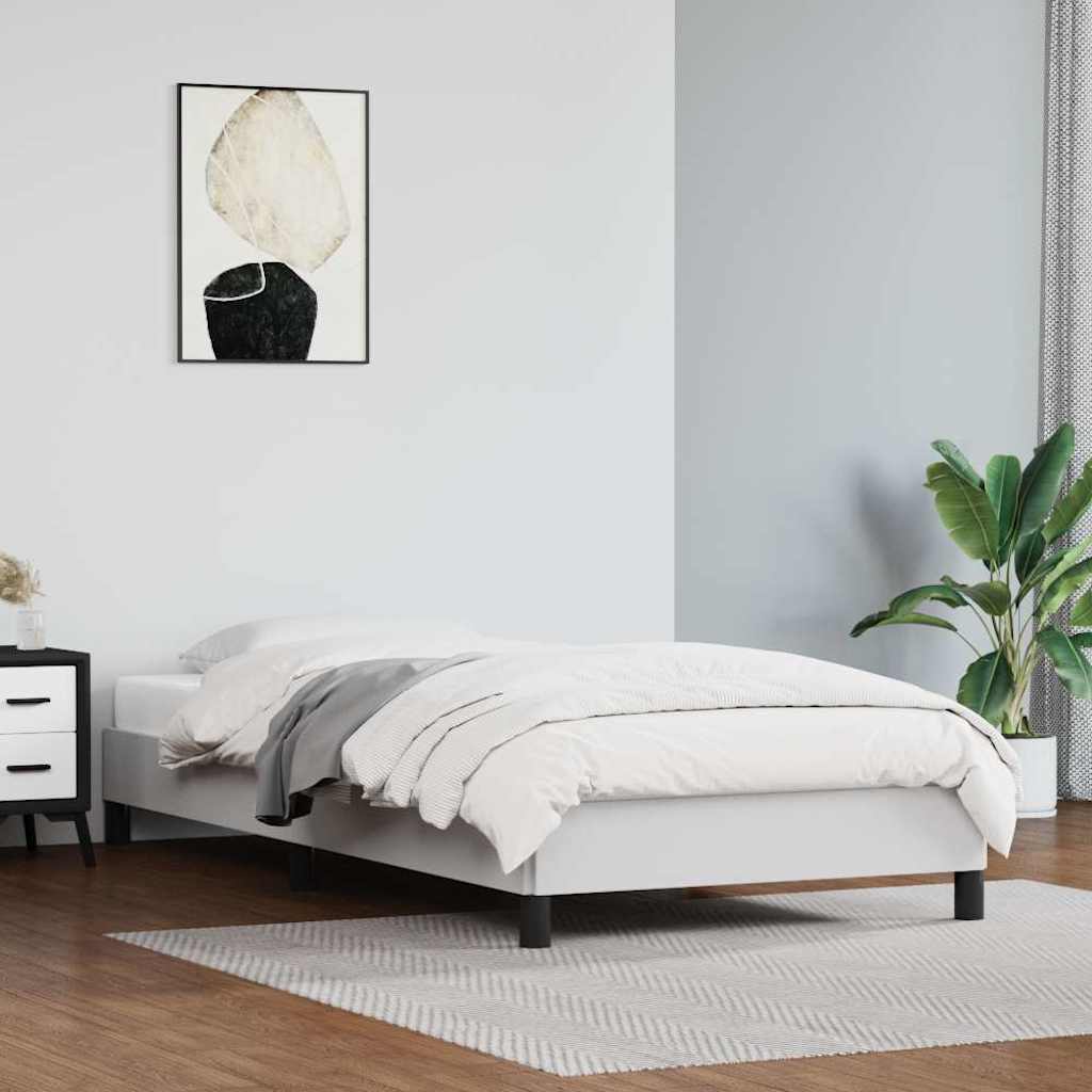 sengeramme 100x200 cm kunstlæder hvid