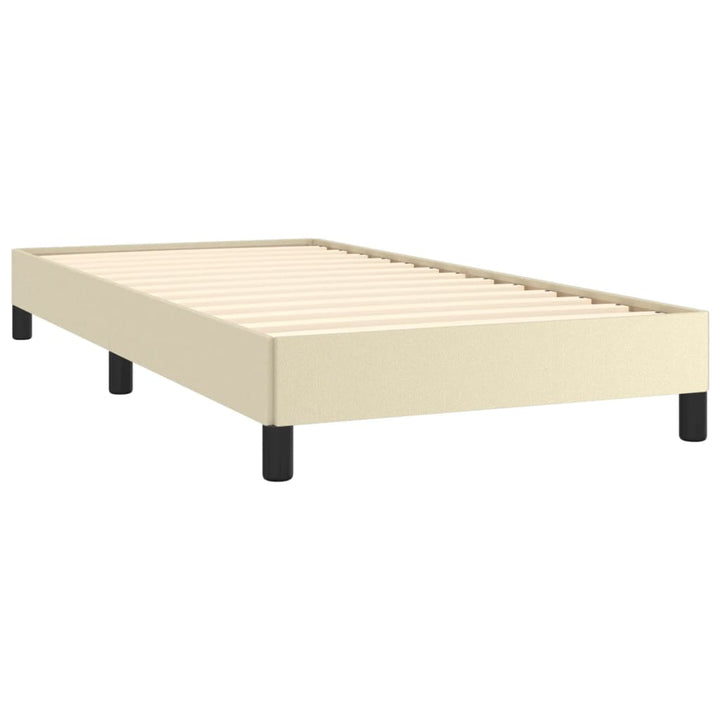 sengeramme 100x200 cm kunstlæder cremefarvet