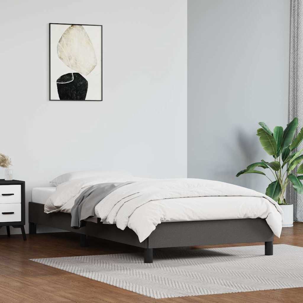 sengeramme 100x200 cm kunstlæder grå