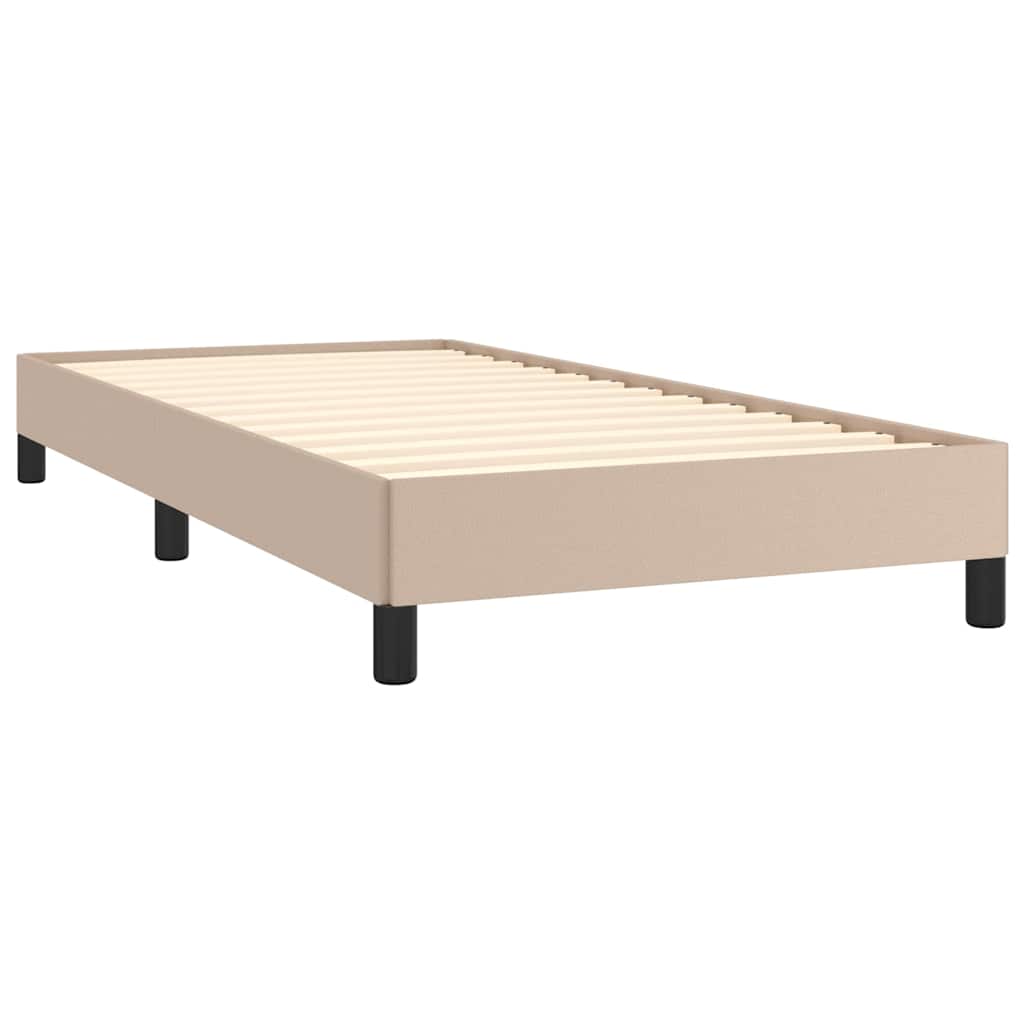 sengeramme 100x200 cm kunstlæder cappuccinofarvet