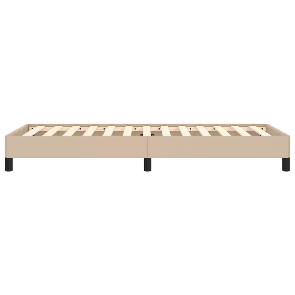sengeramme 100x200 cm kunstlæder cappuccinofarvet