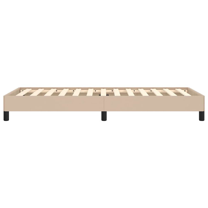 sengeramme 100x200 cm kunstlæder cappuccinofarvet