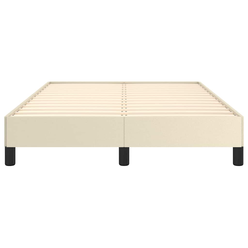 sengeramme 120x200 cm kunstlæder cremefarvet
