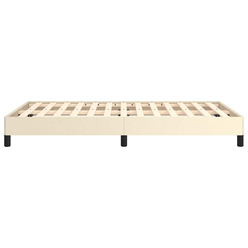 sengeramme 120x200 cm kunstlæder cremefarvet