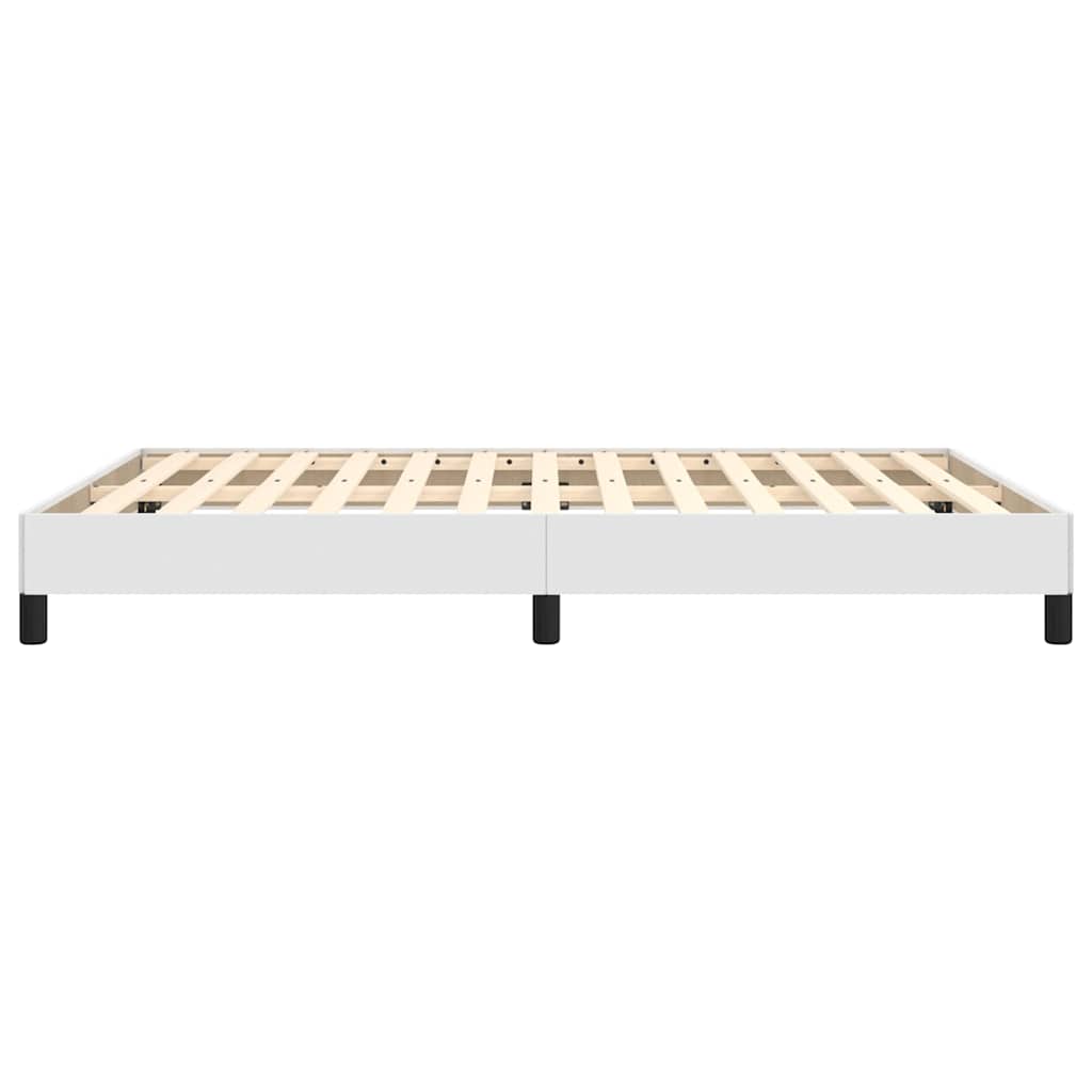 sengeramme 140x190 cm kunstlæder hvid