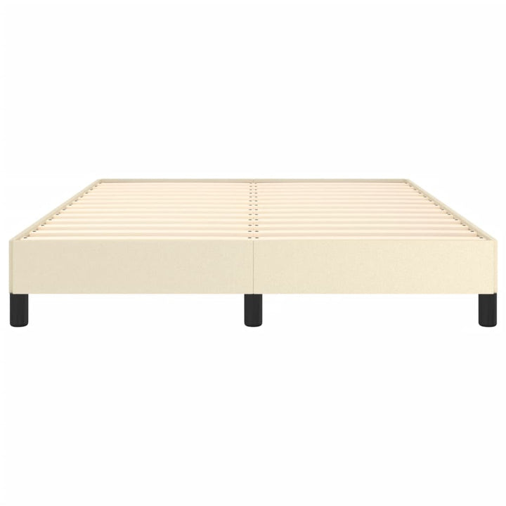 sengeramme 140x190 cm kunstlæder cremefarvet