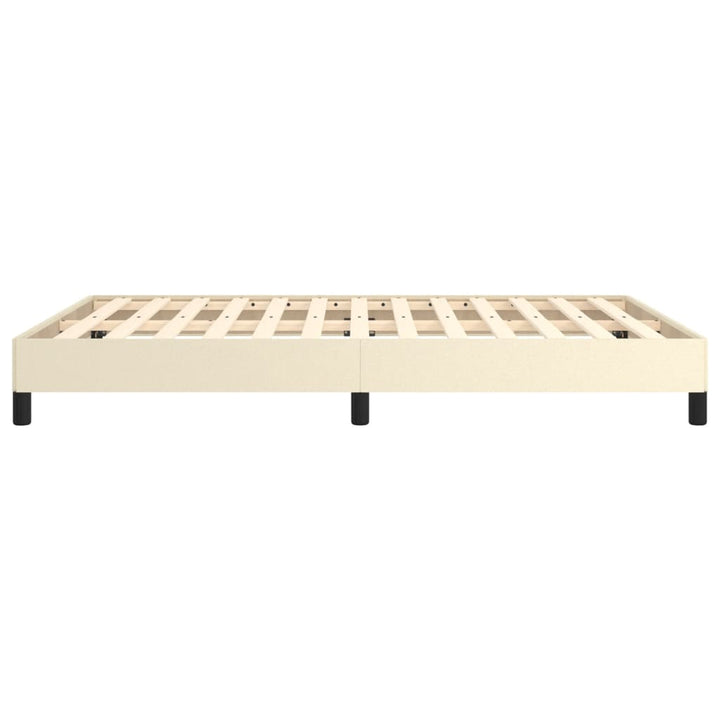 sengeramme 140x190 cm kunstlæder cremefarvet