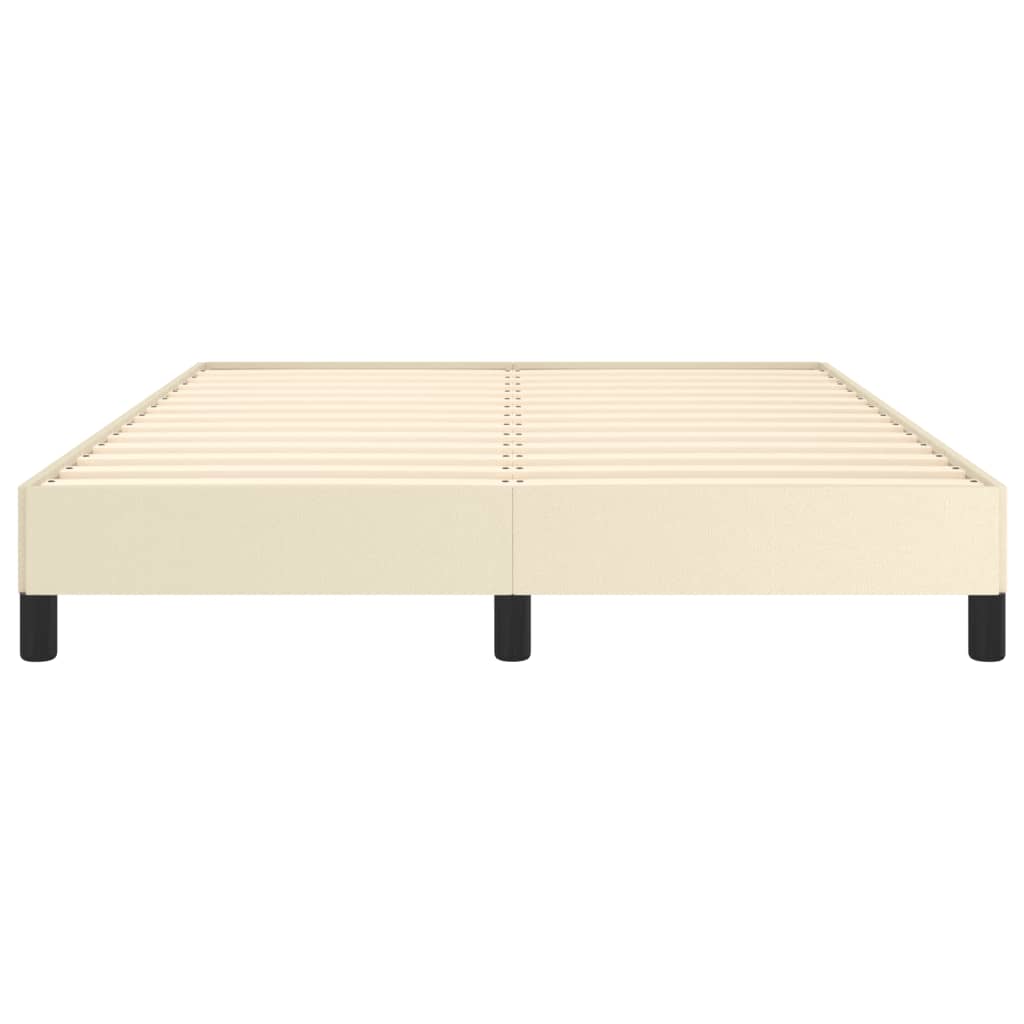 sengeramme 140x200 cm kunstlæder cremefarvet