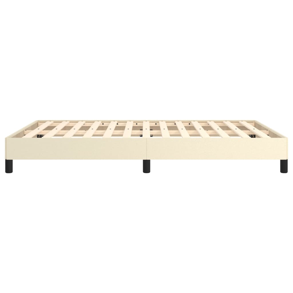 sengeramme 140x200 cm kunstlæder cremefarvet