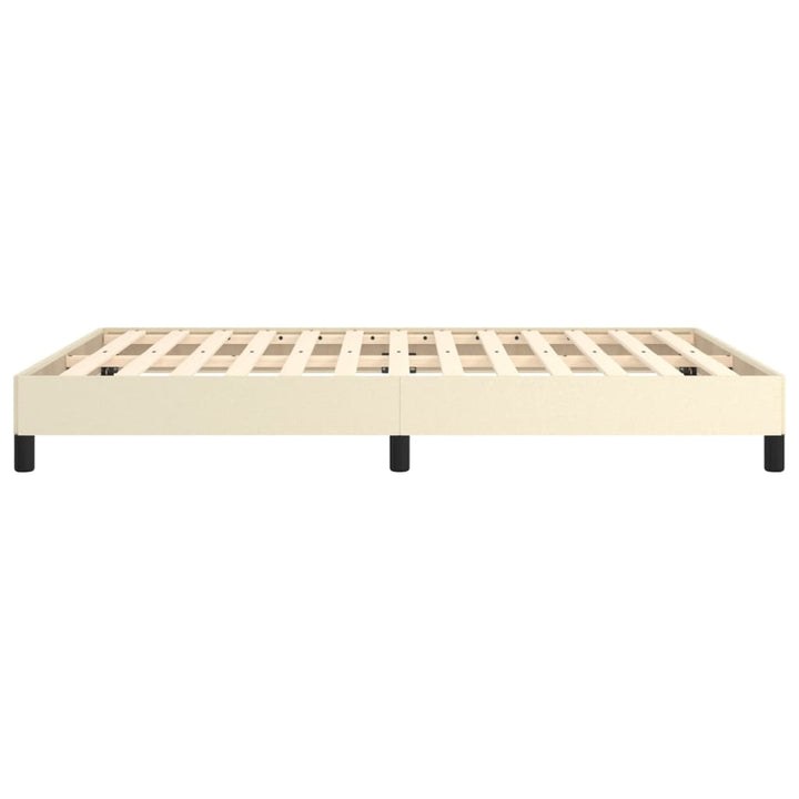 sengeramme 140x200 cm kunstlæder cremefarvet