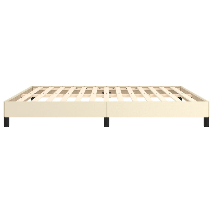 sengeramme 160x200 cm kunstlæder cremefarvet