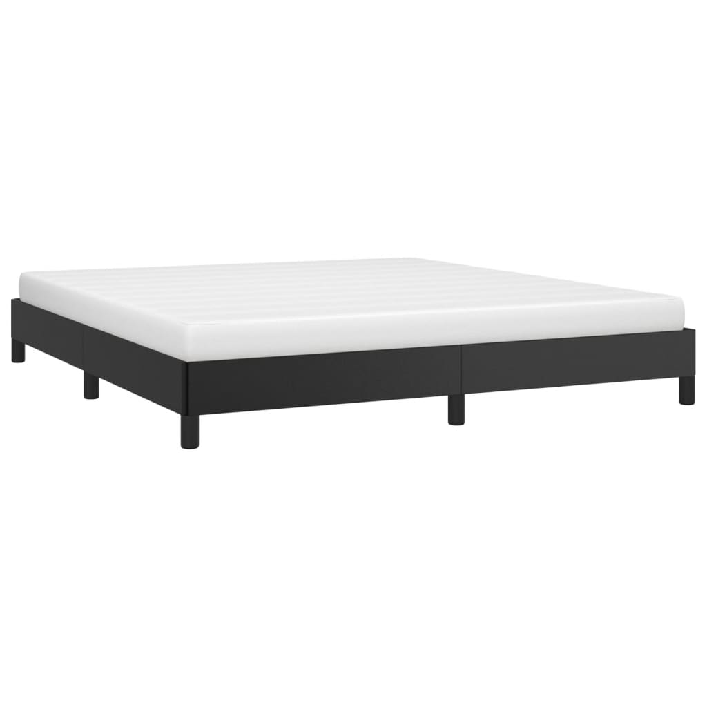 sengeramme 180x200 cm kunstlæder sort