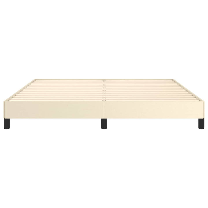 sengeramme 180x200 cm kunstlæder cremefarvet