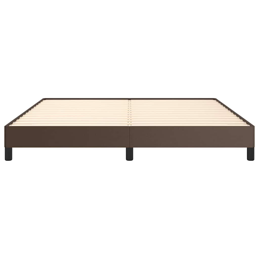 sengeramme 180x200 cm kunstlæder brun