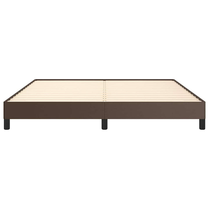 sengeramme 180x200 cm kunstlæder brun