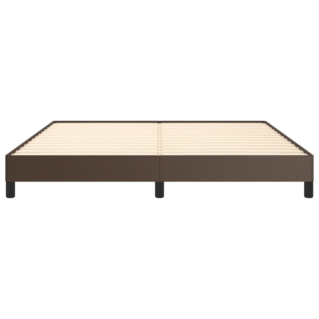 sengeramme 180x200 cm kunstlæder brun