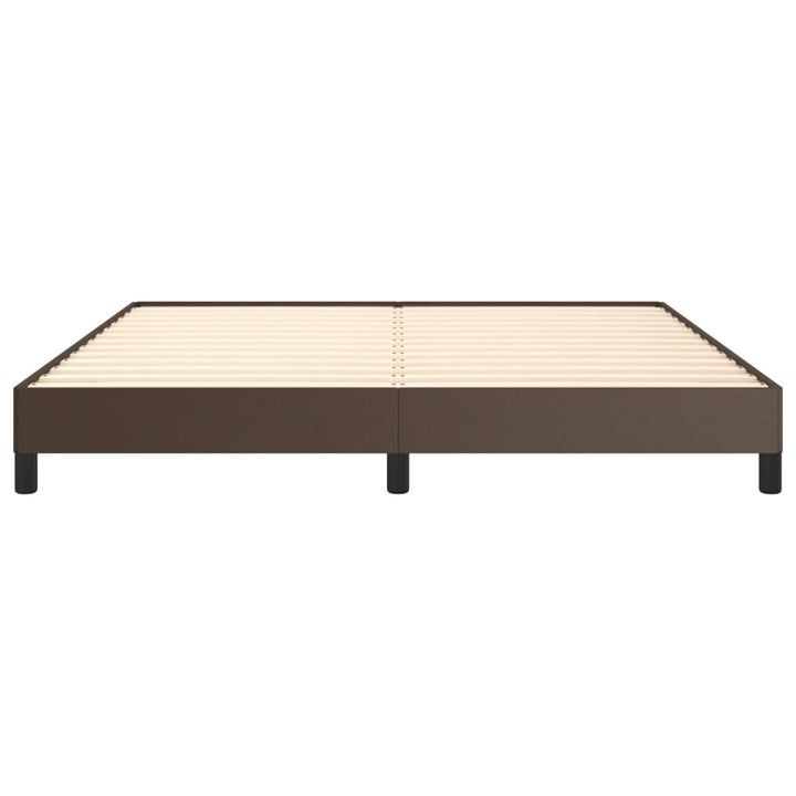 sengeramme 180x200 cm kunstlæder brun