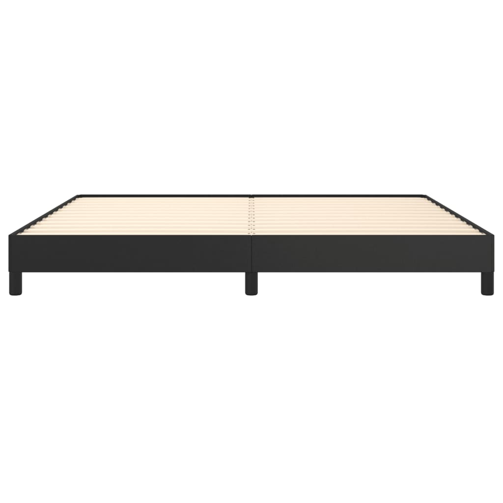 sengeramme 200x200 cm kunstlæder sort