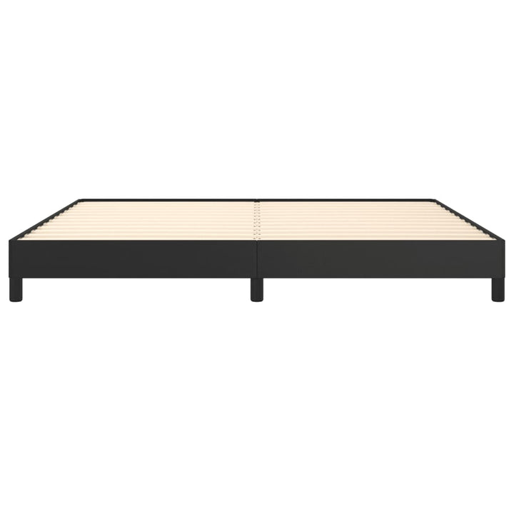 sengeramme 200x200 cm kunstlæder sort