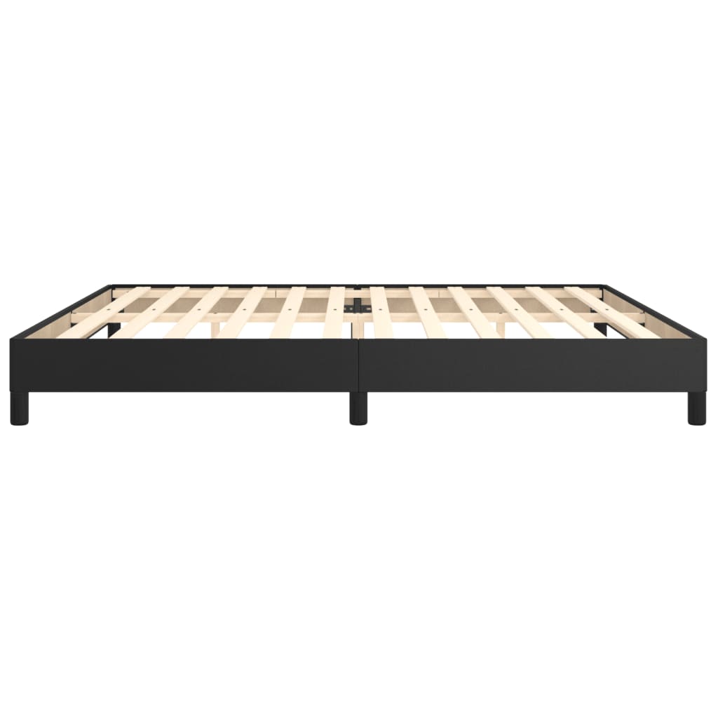 sengeramme 200x200 cm kunstlæder sort