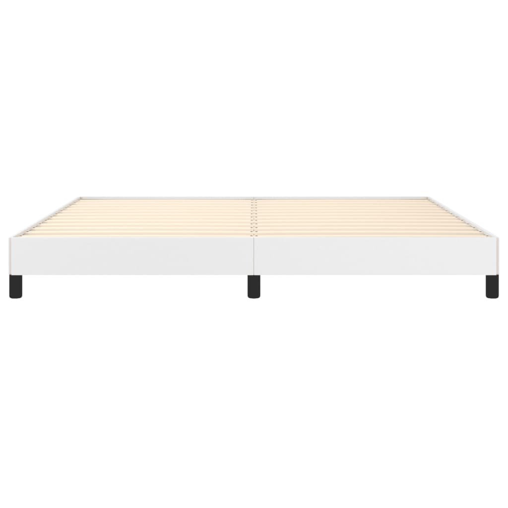 sengeramme 200x200 cm kunstlæder hvid