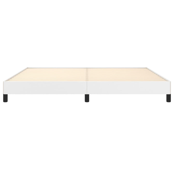 sengeramme 200x200 cm kunstlæder hvid