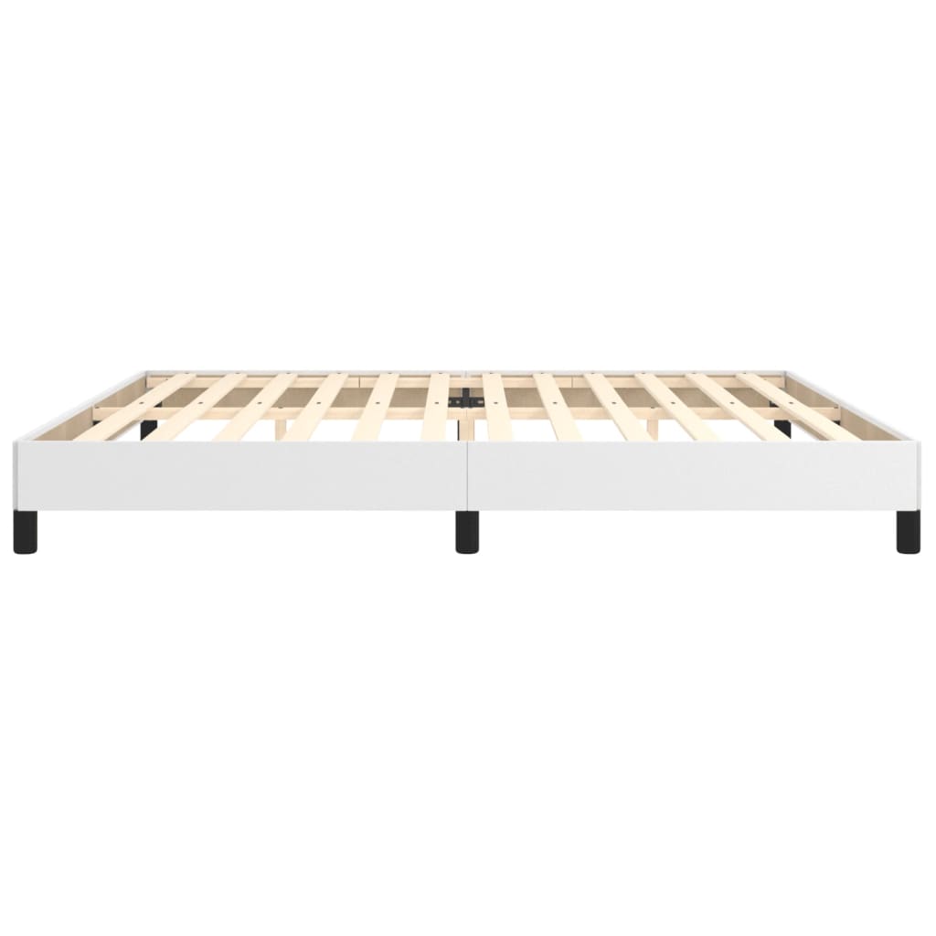 sengeramme 200x200 cm kunstlæder hvid