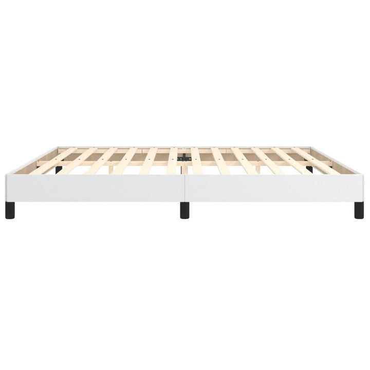sengeramme 200x200 cm kunstlæder hvid