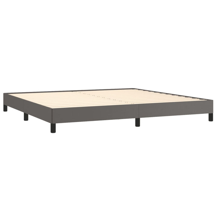 sengeramme 200x200 cm kunstlæder grå