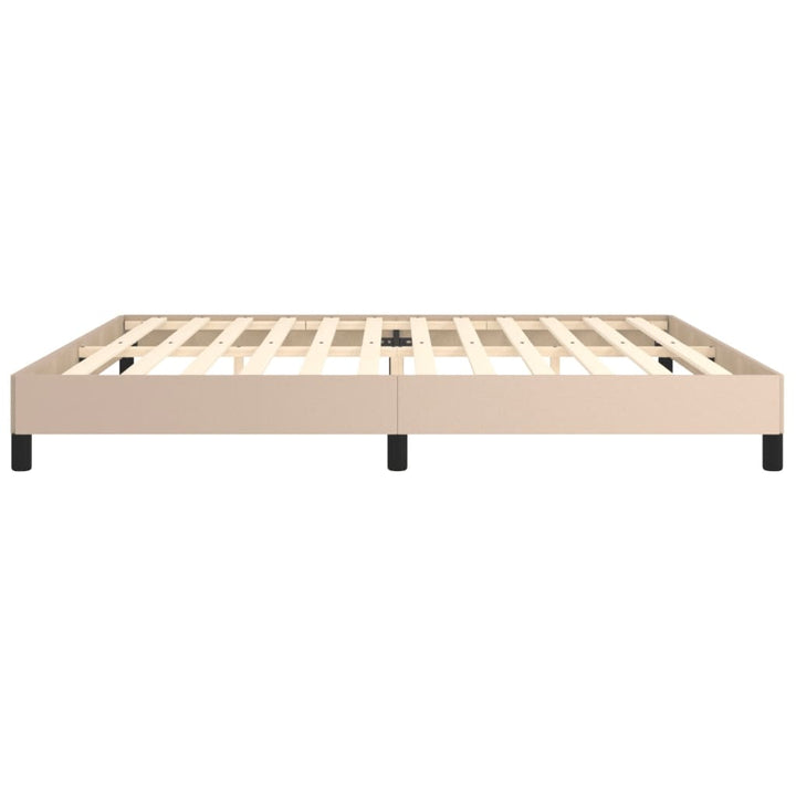 sengeramme 200x200 cm kunstlæder cappuccinofarvet