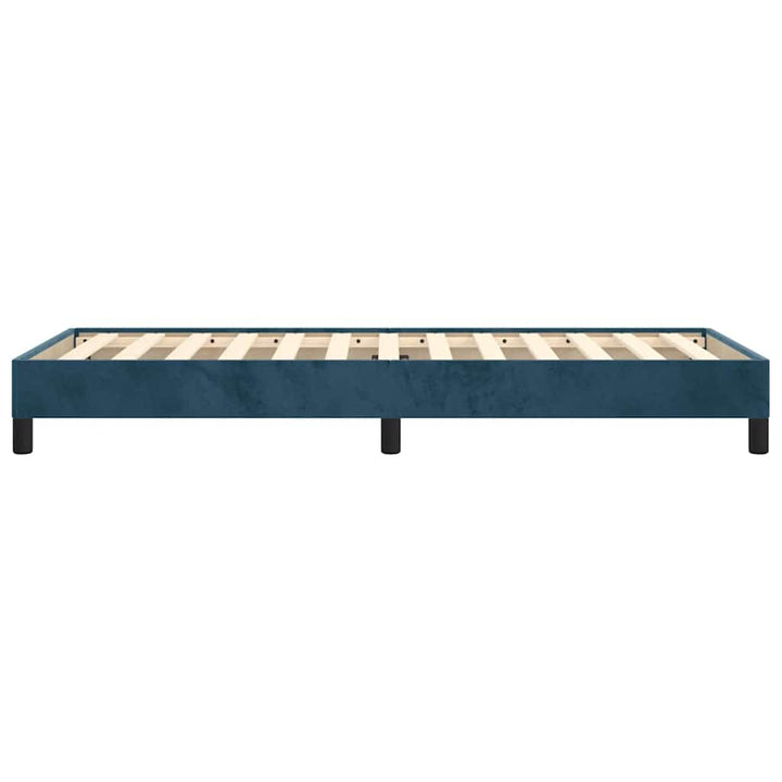 Sengeramme uden madras Mørkeblå 80x200 cm Fløjl