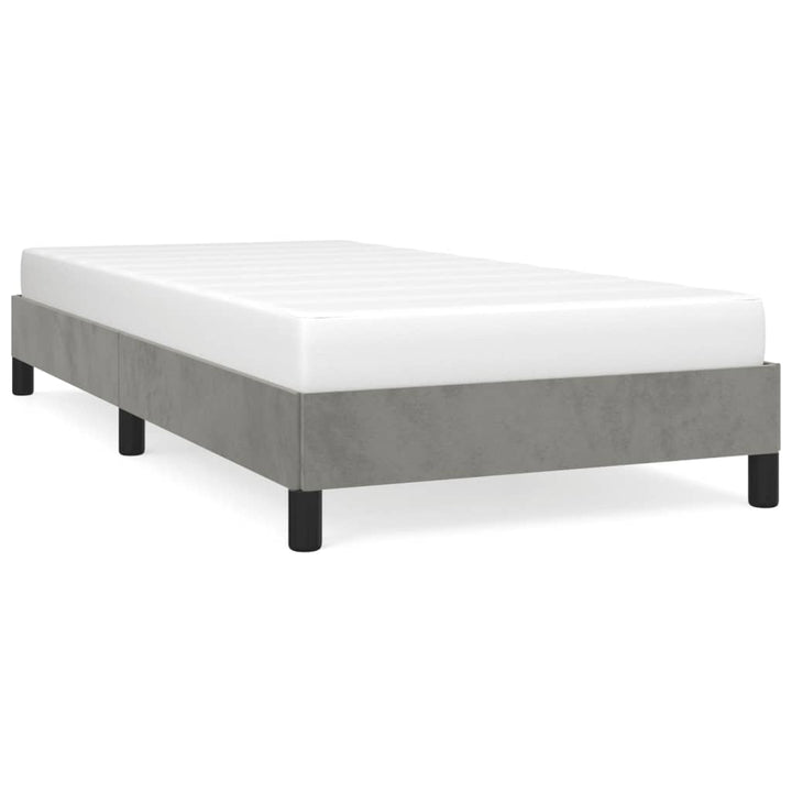 Sengeramme uden madras Lysegrå 90x200 cm Fløjl