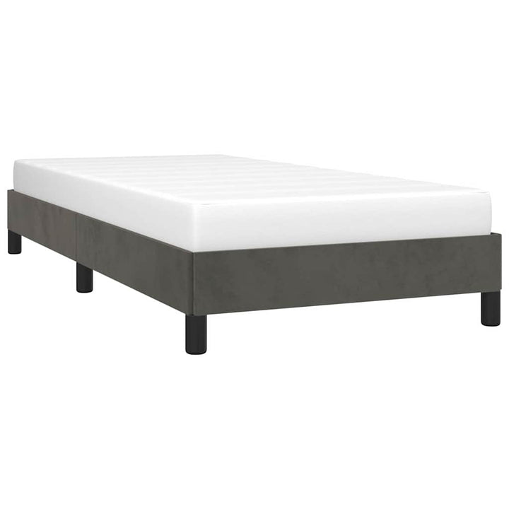 Sengeramme uden madras Mørkegrå 90x200 cm Fløjl