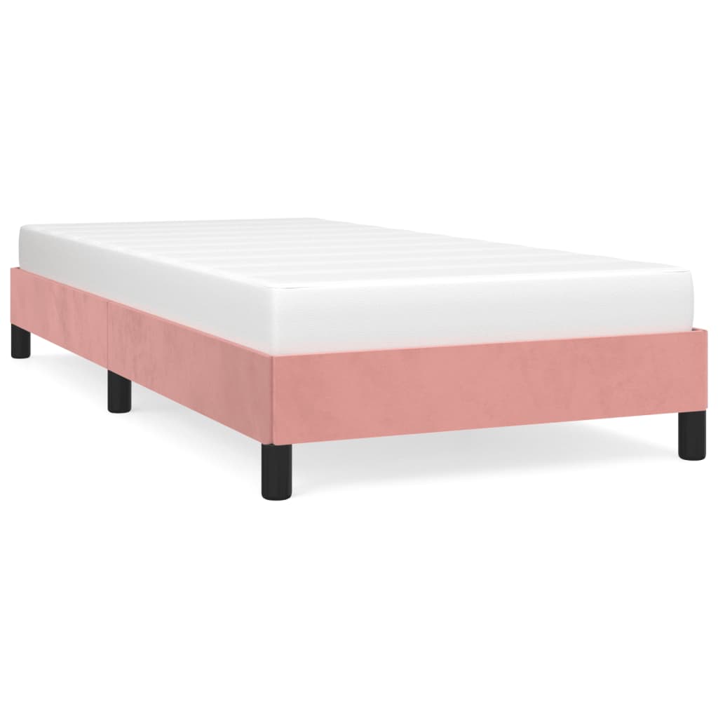 sengeramme 90x200 cm fløjl pink