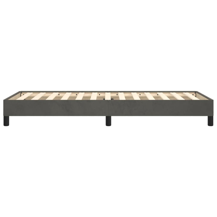 Sengeramme uden madras Mørkegrå 100x200 cm Fløjl
