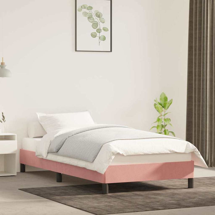 sengeramme 100x200 cm fløjl pink