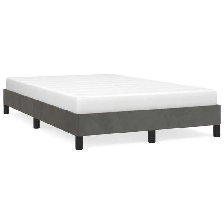 Sengeramme uden madras Mørkegrå 120x200 cm Fløjl