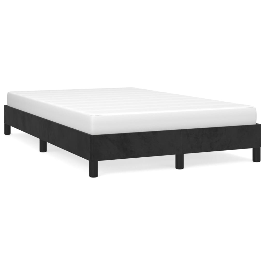 Sengeramme uden madras Sort 120x200 cm Fløjl