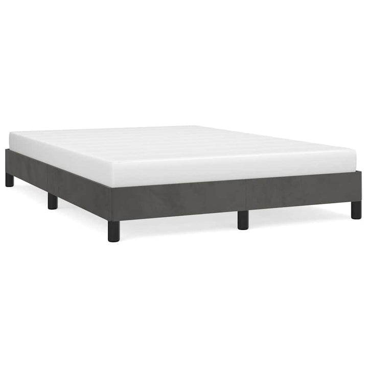 Sengeramme uden madras Mørkegrå 140x190 cm Fløjl