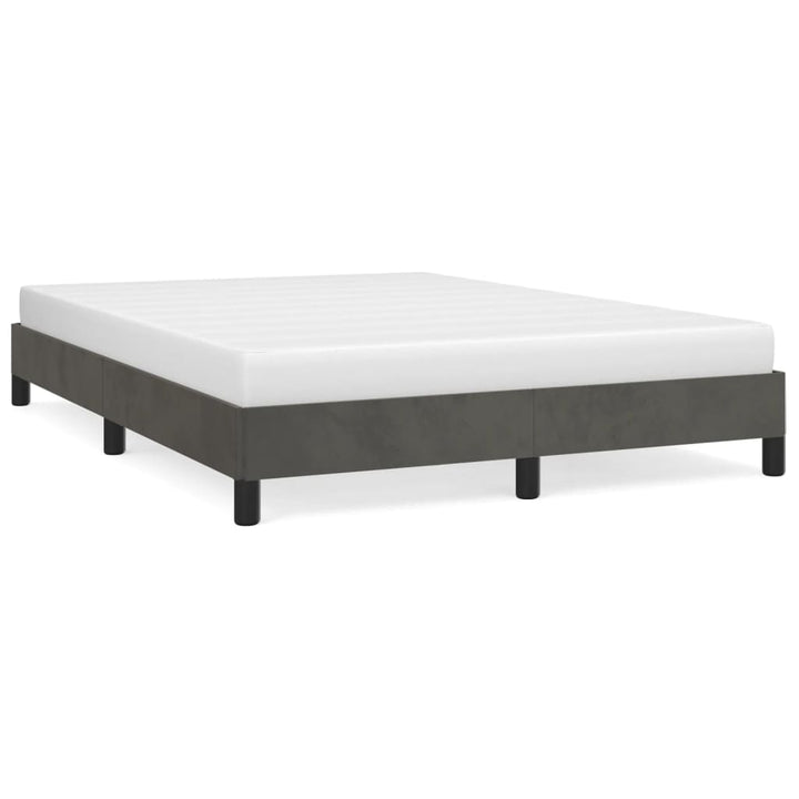 Sengeramme uden madras Mørkegrå 140x190 cm Fløjl