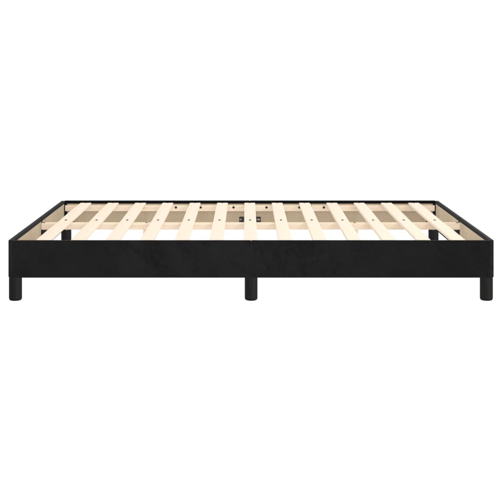 Sengeramme uden madras Sort 140x190 cm Fløjl